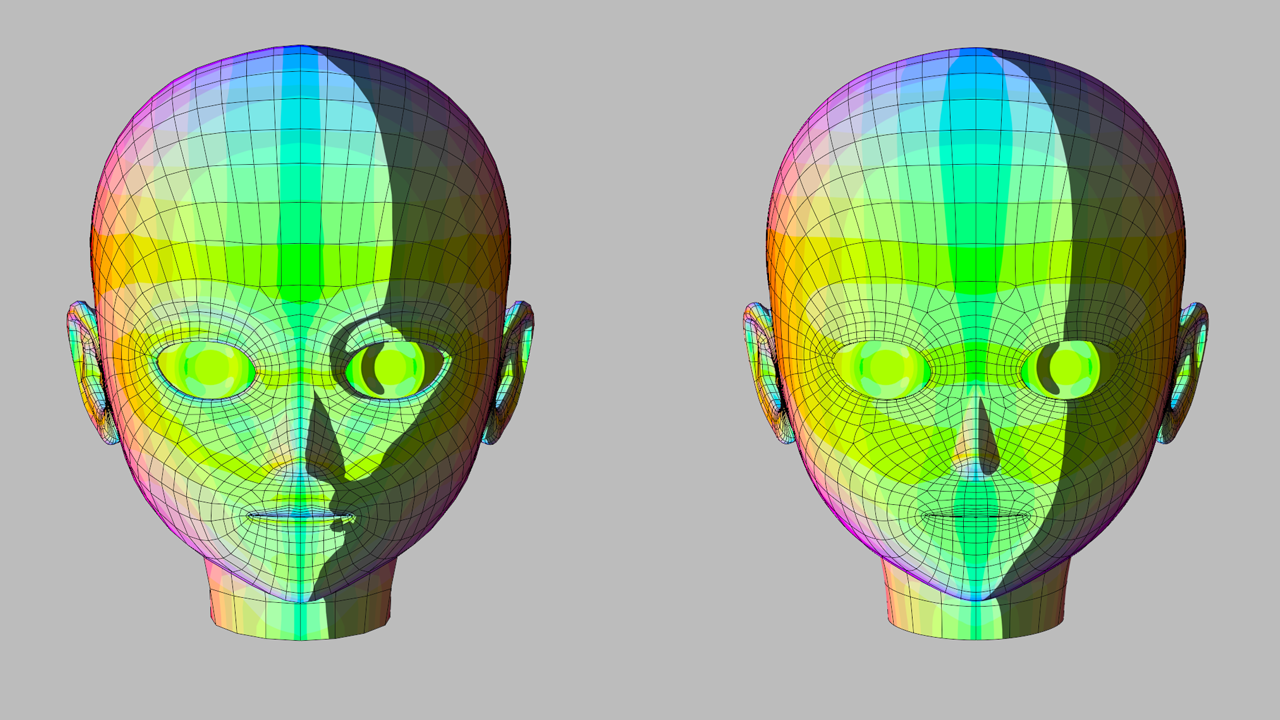 Anime face shading problems